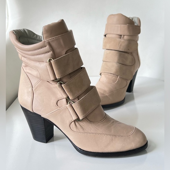 Plomo Tan Soft Taupe Leather Shooties Booties Rare Size 8 - 8.5 /  EU 39 - Picture 6 of 15